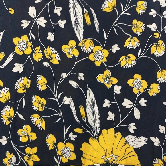 Nanette Lepore Floral Pintucked Midi Shirt Dress Boho Black 8 - Picture 8 of 8